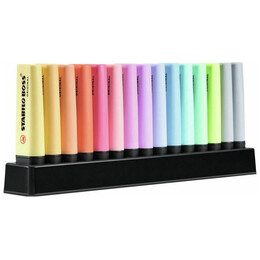 Μαρκαδόροι Υπογράμμισης Stabilo Boss Deskset Pastel 15 Χρωμάτων + 2 ΔΩΡΟ 7015-02