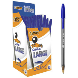 Στυλό Bic Διαρκειας Cristal Large 1,6mm Μπλε 50τμχ 3086123175570