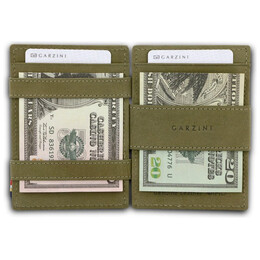 Garzini Essenziale Magic Coin Wallet Olive Green