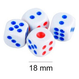 Ζάρια MP 18mm 4τμχ PA349-2