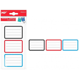 Ετικέτες Αυτοκόλλητες Σχολικές 12 ΤΕΜ 65x45mm 3 Χρώματα MP PN125-01