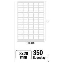 Αυτοκόλλητες Ετικέτες MP 8x20mm 350 Ετικέτες PN151-09