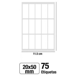 Αυτοκόλλητες Ετικέτες MP 20x50mm 75 Ετικέτες PN151-18