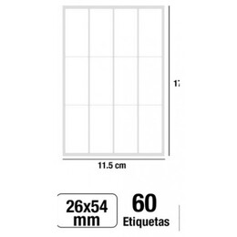 Αυτοκόλλητες Ετικέτες MP 26x54mm 60 Ετικέτες PN151-23