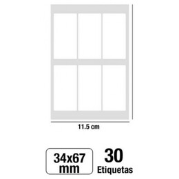 Αυτοκόλλητες Ετικέτες MP 34x67mm 30 Ετικέτες PN151-27