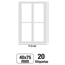 Αυτοκόλλητες Ετικέτες MP 40x75mm 20 Ετικέτες PN151-31