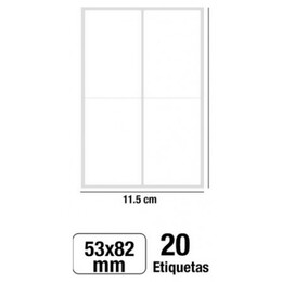 Αυτοκόλλητες Ετικέτες MP 53x82mm 20 Ετικέτες PN151-35