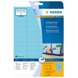Ετικέτες Herma Μπλε Removable 45,7x21,2mm 20 Φύλλα 960 Ετικέτες No 4368