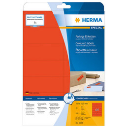 Ετικέτες Herma Κόκκινες Removable 105x42,3mm 20 Φύλλα 280 Ετικέτες No 5059