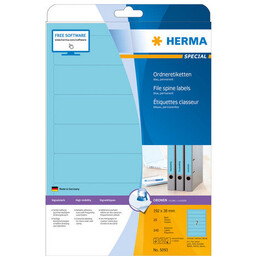 Ετικέτες Herma Μπλε Εγγράφων 192x38mm 20 Φύλλα 140 Ετικέτες No 5093