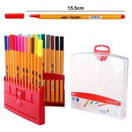 Μαρκαδόροι Γραφής MP 0.4mm Σετ 24τμχ PE205