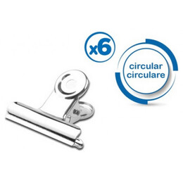 Πιάστρα κλιπ Ασημί MP 31mm 6τμχ PA392