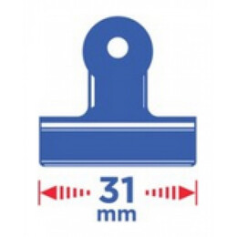 Πιάστρα κλιπ Ασημί MP 31mm 6τμχ PA392
