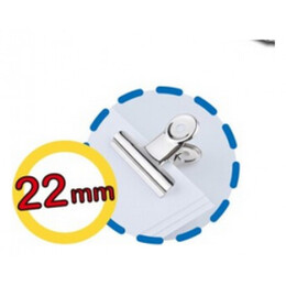 Πιάστρα κλιπ Ασημί MP 22mm 8τμχ PA391