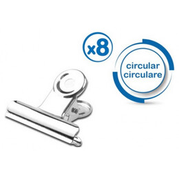 Πιάστρα κλιπ Ασημί MP 22mm 8τμχ PA391