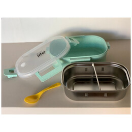 Ecolife Φαγητοδοχείο 900ml | Με χώρισμα Ανοιχτό Πράσινο