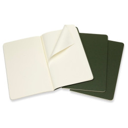 Moleskine Plain Cahier L Myrtle Green set 3pcs