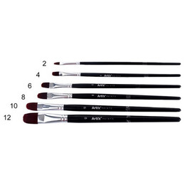 Πινέλα Πλακέ Artix Paints Σετ 6τμχ (No 2-4-6-8-10-12) PP227