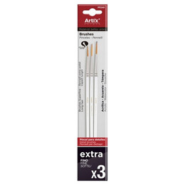 Πινέλα Στρογγυλά Artix Paints Σετ 3τμχ (No 0-2/0-3/0) PP249