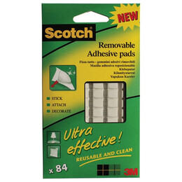 White Tack 3M Adhesive Pads Tack Removable 84τμχ