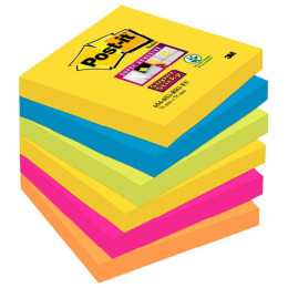 Αυτοκόλλητα Χαρτάκια Σημ. Post-it 3M 654 Rio Color - 76x76 - 90φ (Ελάχιστο 6 ΤΜΧ)