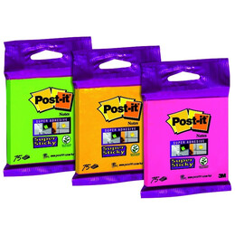 Αυτοκόλλητα Χαρτάκια Σημειώσεων Post-it 3M 6820-SS3 76x76 Fluo Color 75φ
