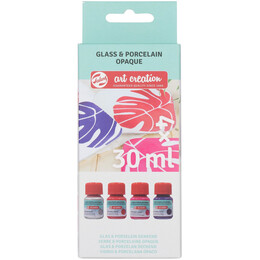 Χρώμα Glass & Porcelain Opaque Art Creation Royal Talens Set Pink Silver 4 x 30ml