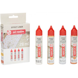 Χρώμα Effect Liner Art Creation Royal Talens Set Standard Pearl 4 x 28ml