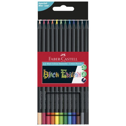 Ξυλομπογιές Faber Castell Black Edition 12 χρωμάτων (116412)