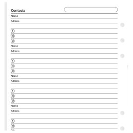 Filofax Ανταλλακτικά Φύλλα Α5 Όνομα, Διεύθυνση, Email, Τηλέφωνο, Φαξ, Κινητό 340206