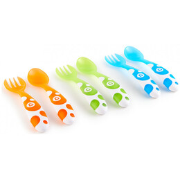 Munchkin Multi Coloured Forks & Spoons Σετ Μαχαιροπίρουνα 6Τμχ 12m+ 11454