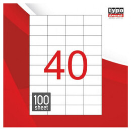 Ετικέτες TYPOTRUST 100 ΦΥΛΛΑ 52,5 Χ 29,7 mm (4000 ετικ)
