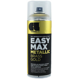Σπρέι Βαφής Ακρυλικό Cosmos Lac Easy Max Metallic Brass Gold 400ml No 901