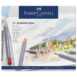 Ξυλομπογιές Faber Castell Goldfaber Aqua 24 Χρωμάτων 114624 - METAL
