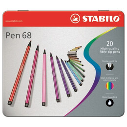 Μαρκαδόροι Stabilo 6820-6 METAL Σετ 20τμχ