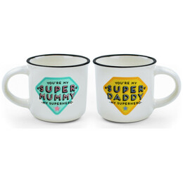 Κούπες Espresso Legami - Σετ Δύο Τεμαχίων - Super Mummy & Daddy Coffee Cups MM0015