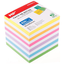 MP χαρτάκια σημειώσεων PN030N-3 90x90mm 850τμχ χρωματιστά PN030N-3