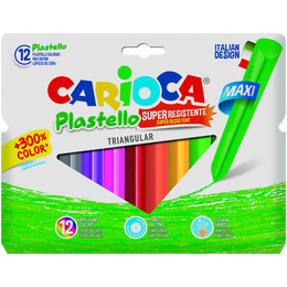 Κηρομπογιές Maxi Carioca Plastello 12 Χρώματα 42671