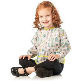 Bumkins Αδιάβροχη Σαλιάρα - Ποδιά με Μανίκια - Sleeved Bib Cacti - 3307111