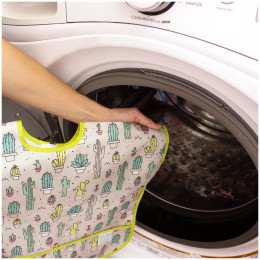 Bumkins Αδιάβροχη Σαλιάρα - Ποδιά με Κοντά Μανίκια - Junior Bib Cacti - 3308111