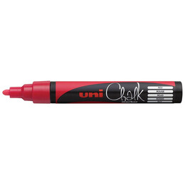 Μαρκαδόρος Υγρής Κιμωλίας Uni Chalk Marker PWE-5M Red