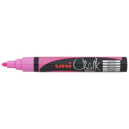Μαρκαδόρος Υγρής Κιμωλίας Uni Chalk Marker PWE-5M Fluo Pink