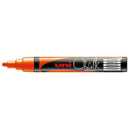 Μαρκαδόρος Υγρής Κιμωλίας Uni Chalk Marker PWE-5M Fluo Orange