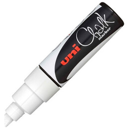 Μαρκαδόρος Υγρής Κιμωλίας Uni Chalk Marker PWE-8K White