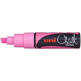 Μαρκαδόρος Υγρής Κιμωλίας Uni Chalk Marker PWE-8K Fluo Pink