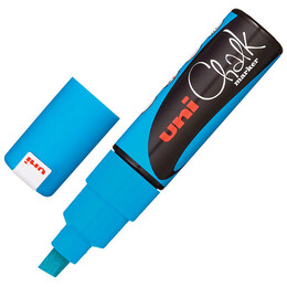 Μαρκαδόρος Υγρής Κιμωλίας Uni Chalk Marker PWE-8K Light Blue