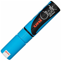 Μαρκαδόρος Υγρής Κιμωλίας Uni Chalk Marker PWE-8K Light Blue