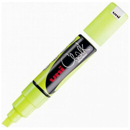Μαρκαδόρος Υγρής Κιμωλίας Uni Chalk Marker PWE-8K Fluo Yellow