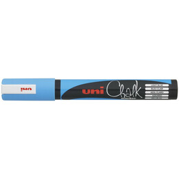 Μαρκαδόρος Υγρής Κιμωλίας Uni Chalk Marker PWE-5M Light Blue