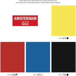 Μαρκαδόροι Acrylic Royal Talens Intro 4mm Σετ 4 Χρωμάτων